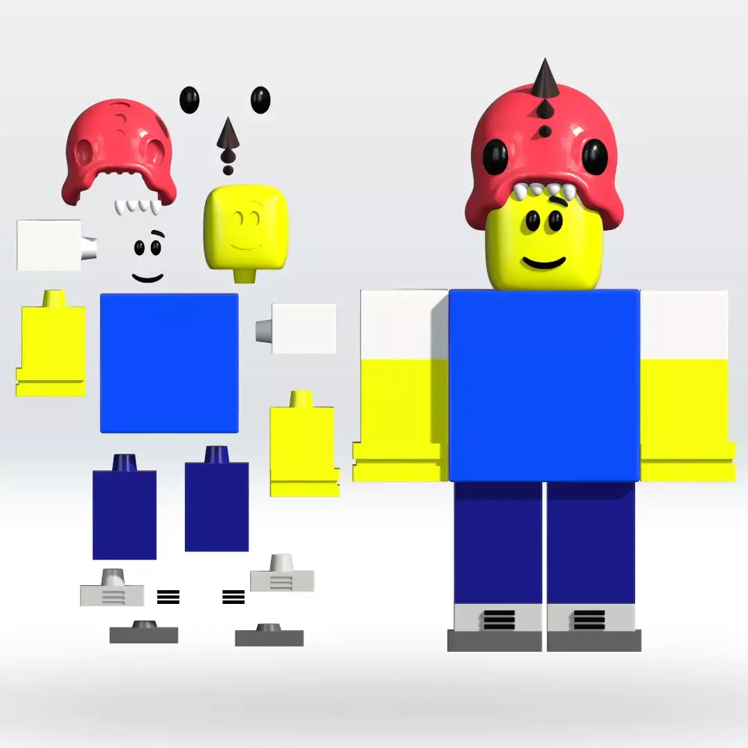 3D model view of the Dino Kid Roblox character